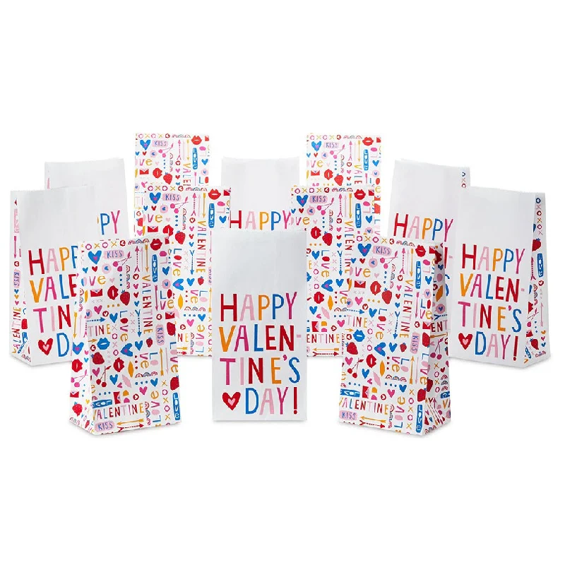 Hallmark : Valentine's Day 12-Pack Assorted Goodie Bags With Stickers