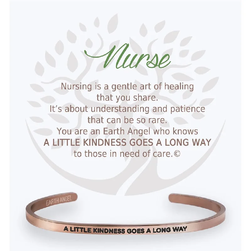 Earth Angel : Nurse Cuff Bracelet in Rose Gold