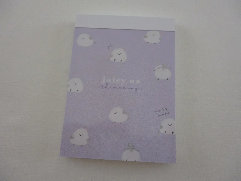 Cute Kawaii Kamio Birds Juicy na Shimaenaga mofu pi Mini Notepad / Memo Pad - Stationery Designer Paper Collection