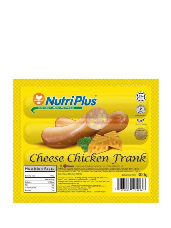 NUTRIPLUS CHEESE CHIC FRANK 300GM