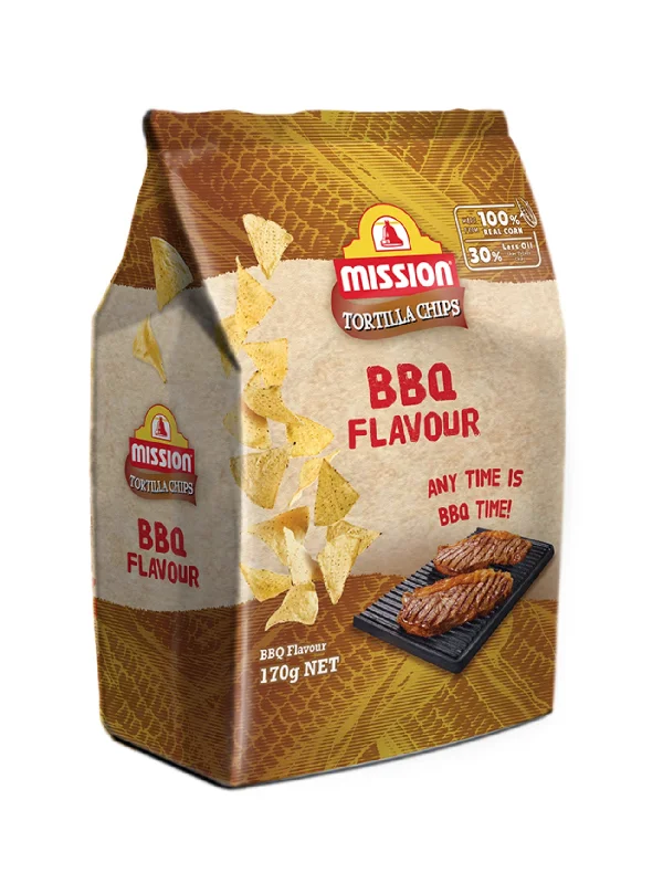 MISSION TORTILLA CHIPS BBQ 170G