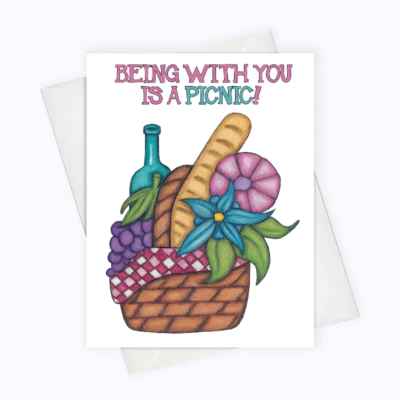 PICNIC LOVE CARD | Happy Anniversary Card | Anniversary Card | Love Greeting Card | Valentine’s Day Stationery | Good Life Card | Love Stationery | Valentine's Greeting Card