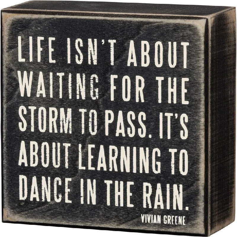 Primitives By Kathy : Dance In The Rain Box Sign