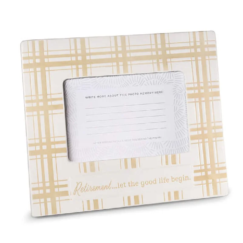 Hallmark : Retirement Quote On Plaid Picture Frame, 4x6