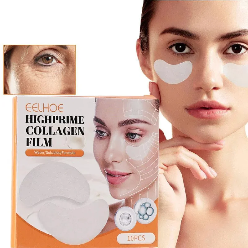 (NET) Collagen Soluble Patches Film Anti Aging Eye Mask 10 pcs