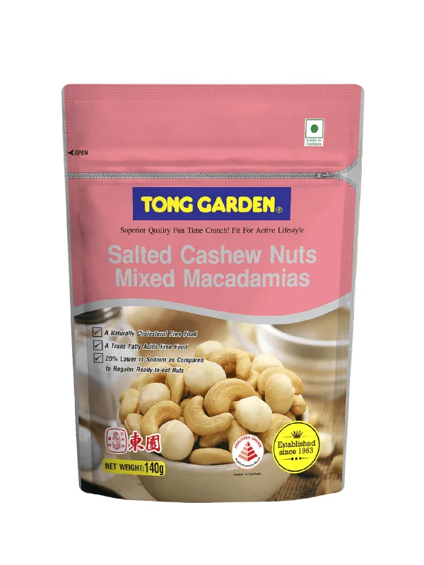 TONG GARDEN CASHEW NUT MIX MACADAMIA SALTED 140GM