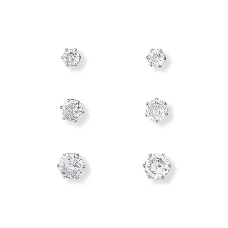 Periwinkle by Barlow : Sparkling Graduated CZs Earrings