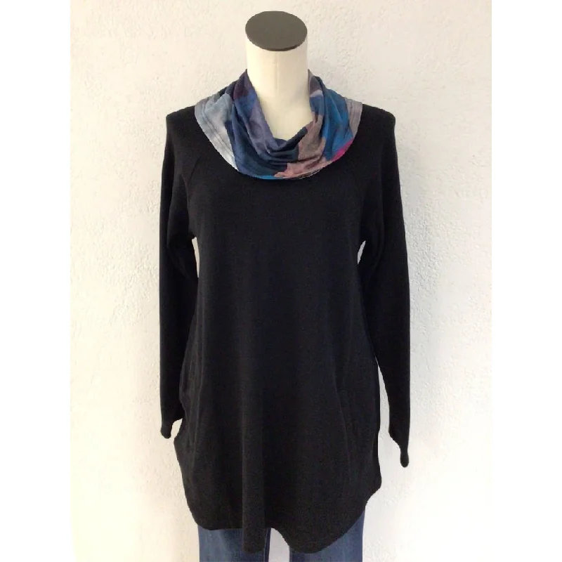 Parsley & Sage : Black Georgia Cowl Tunic