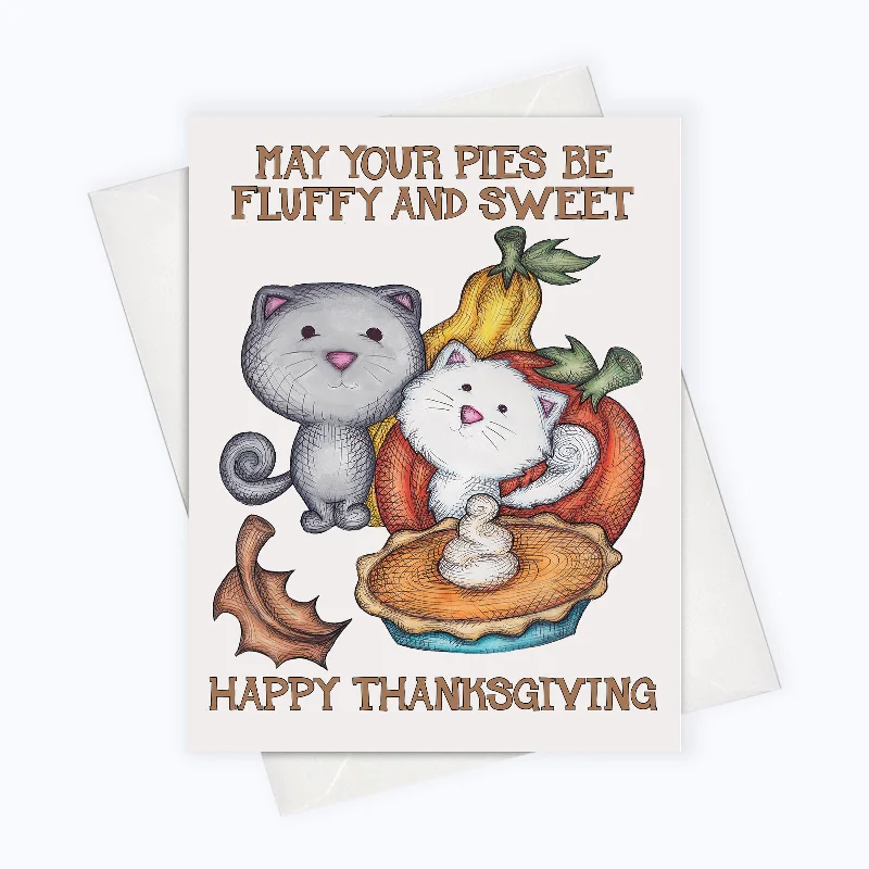 THANKSGIVING CARD | Pumpkin Cat Card | Thanksgiving Cat | Cards for Cat Lovers