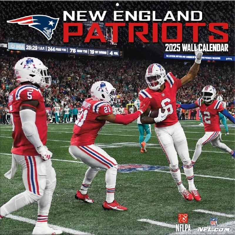 Lang : NFL New England Patriots 2025 Wall Calendar