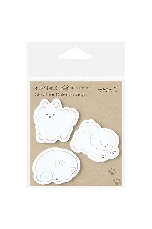 Midori Die-Cut Sticky Notes Small Natsumi Dogs