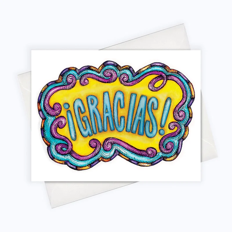 COLORFUL GRACIAS CARD | SPANISH THANK YOU CARD | Thank You Card | Thank You Note | Tarjeta de agradecimiento | Gracias Tarjeta en Español