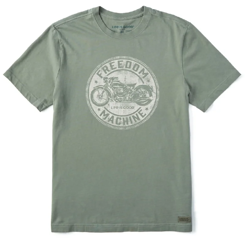 Life Is Good : Men's Freedom Machine Motorcycle Crusher in Moss Green