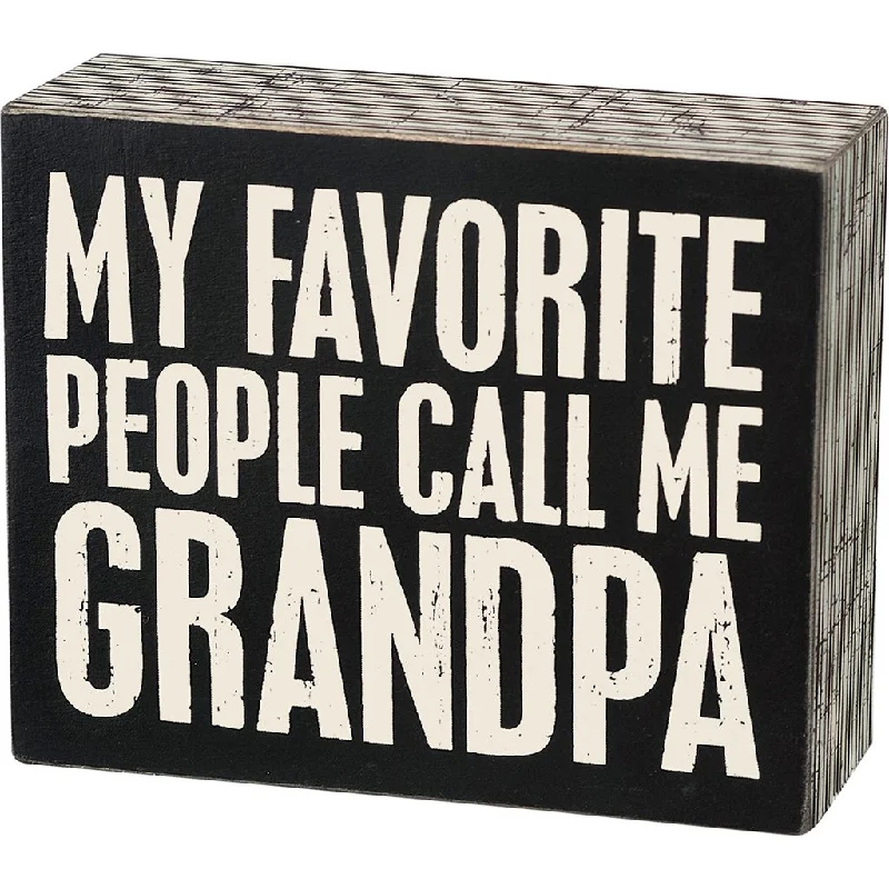 Primitives By Kathy : Call Me Grandpa Box Sign