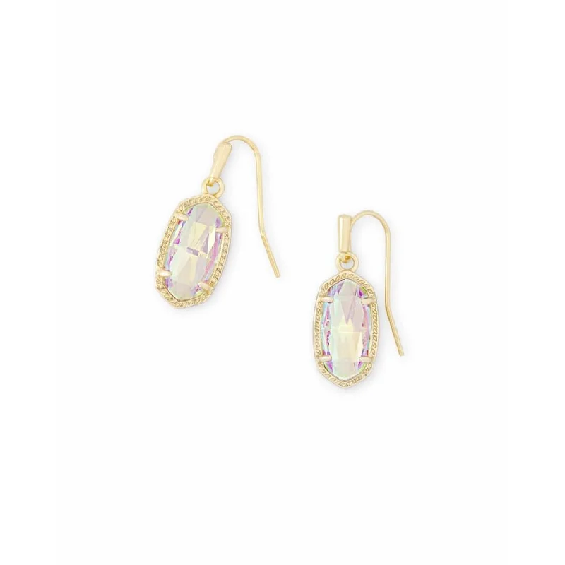 Kendra Scott : Lee Gold Drop Earrings - Dichroic Glass