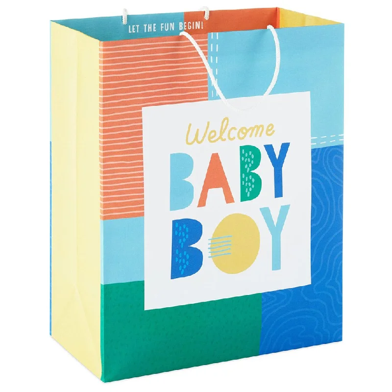 Hallmark : 13" Welcome Baby Boy Large Gift Bag