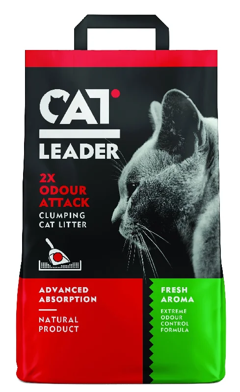 CAT LEADER Premium Clumping cat litter 2XODOUR ATTACK FORMULA&FRESH aroma 5Kg