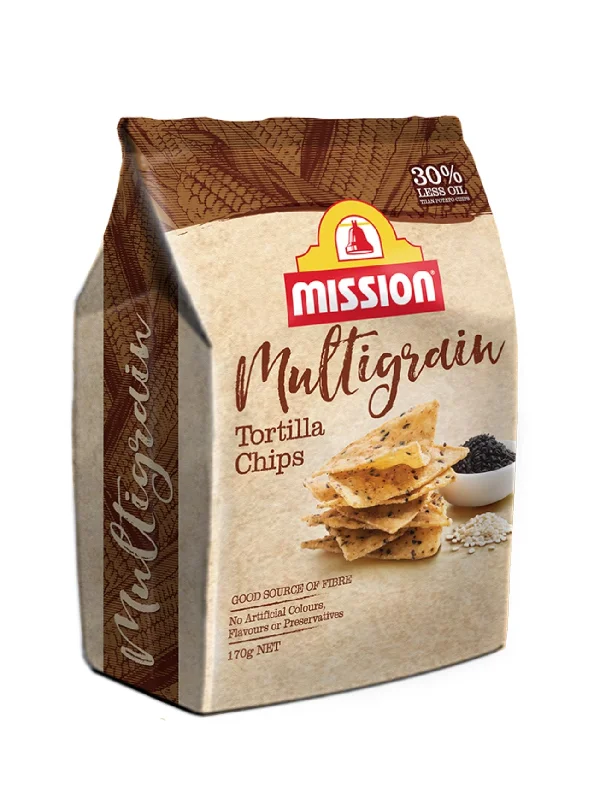 MISSION TORTILLA CHIPS MULTIGRAIN 170G