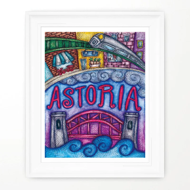 ASTORIA QUEENS PRINT | Astoria Queens Poster Room Decor | Best of Queens Poster | NYC Queens Poster Room Decor | New York City Wall Art