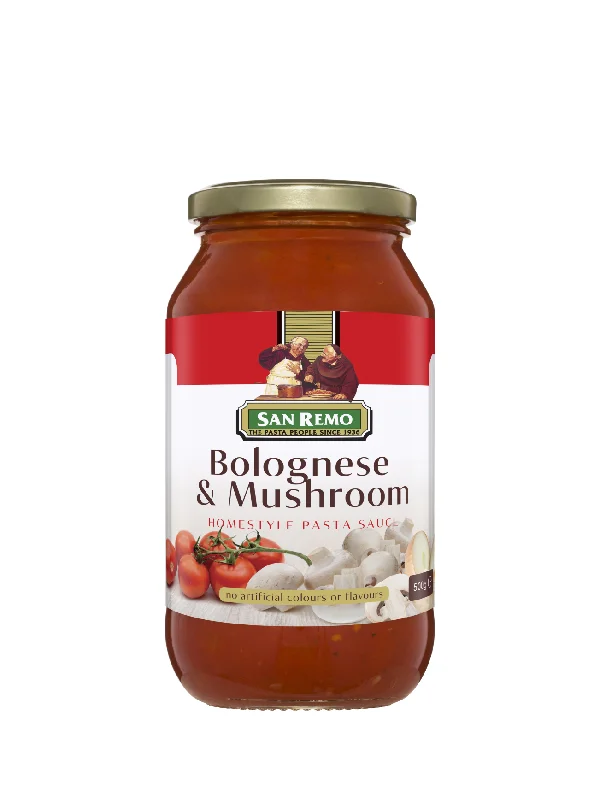 SAN REMO BOLOGNESE & MUSHROOM PASTA SAUCE 500GM