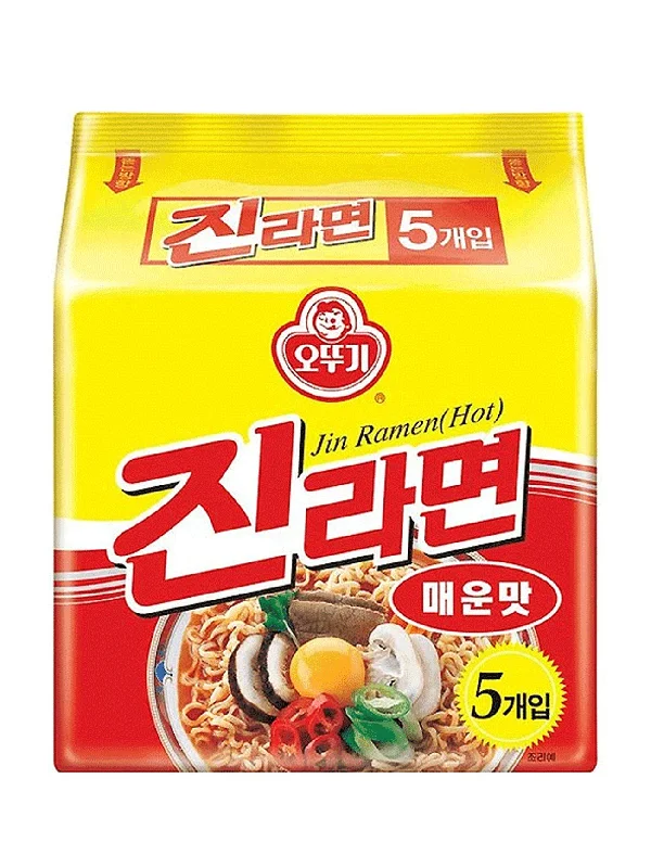 OTTOGI JIN RAMEN HOT TASTE 5X120GM