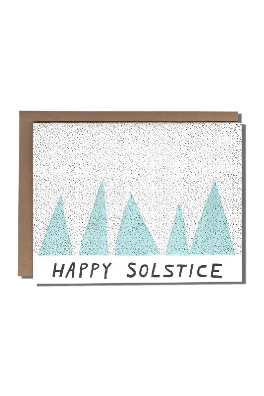 Happy Solstice Trees Card