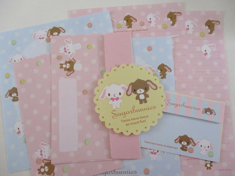 Cute Kawaii Sugar Bunnies Letter Sets - Writing Paper Envelope Stationery