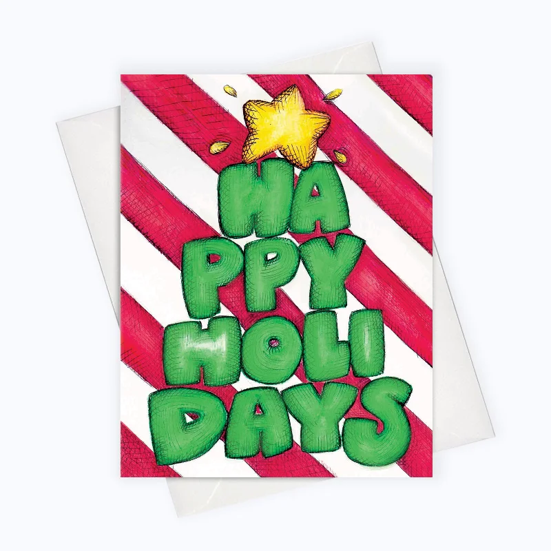 MODERN HOLIDAY CARD | Lettering Holiday Greeting Card | Holiday Stationery | Christmas Card