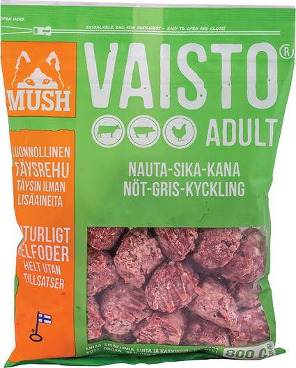 Frozen Raw Dog Food - Vaisto Green (Beef, Pork & Chicken)