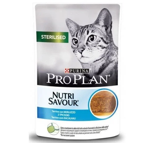 Pro Plan Adult Cat Wet Food Sterilised Pate Cod 85g