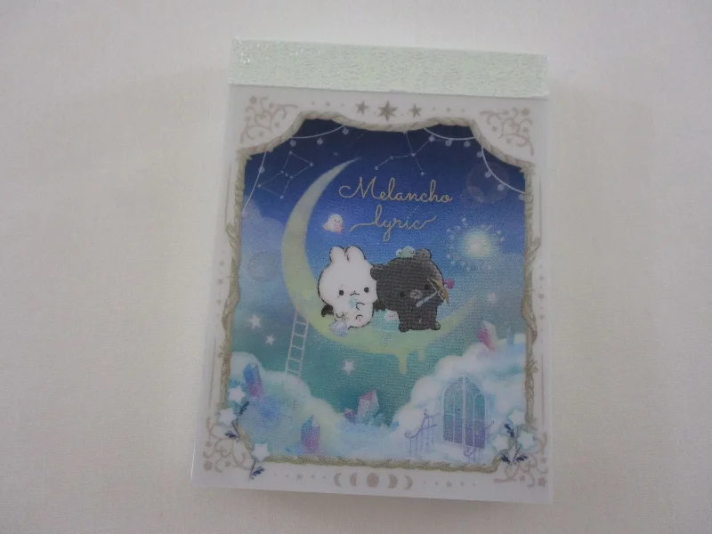 Cute Kawaii Q-lia Rabbit Bear Night Stars Melancholyric B Mini Notepad / Memo Pad - Stationery Designer Writing Paper Collection