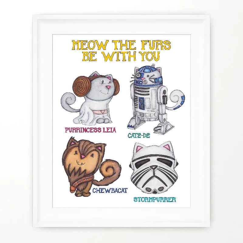 STAR PAWS CATS PRINTS | May The Furrs Be With You | Star Wars Cats