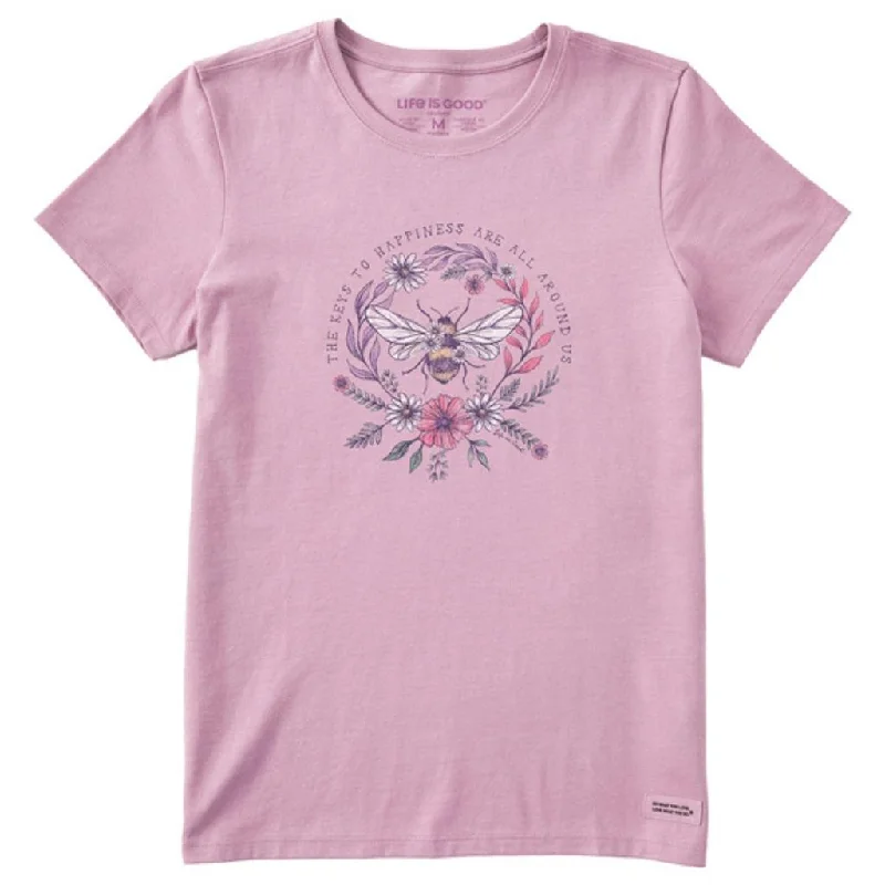 Life Is Good : Women's Washy Dreamy Bee Happiness All Around Short Sleeve Tee