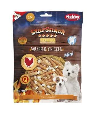 50432 NOBBY StarSnack Barbecue MINI Wrapped Chicken  app. 7,5 cm, app. 375g