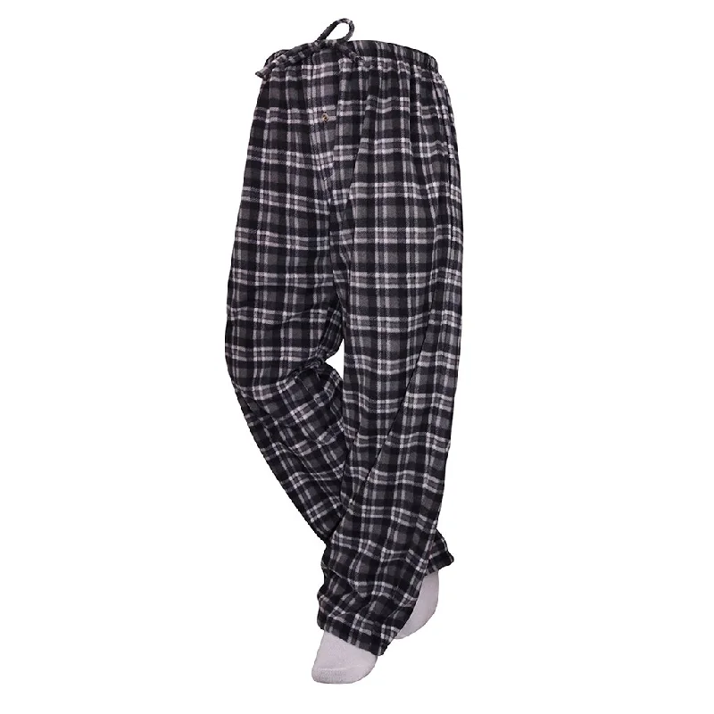 Lounge Pants - Men's Fleece PJ Bottoms - Outdoorsman Plaid