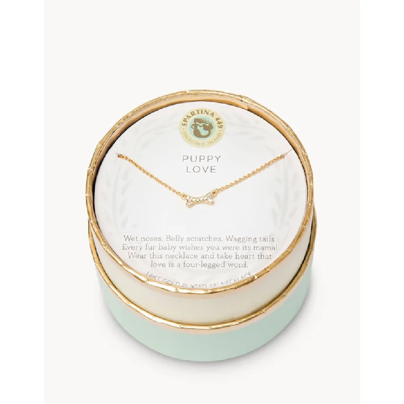 Spartina 449 : Sea La Vie Necklace Puppy Love/Bone - Gold