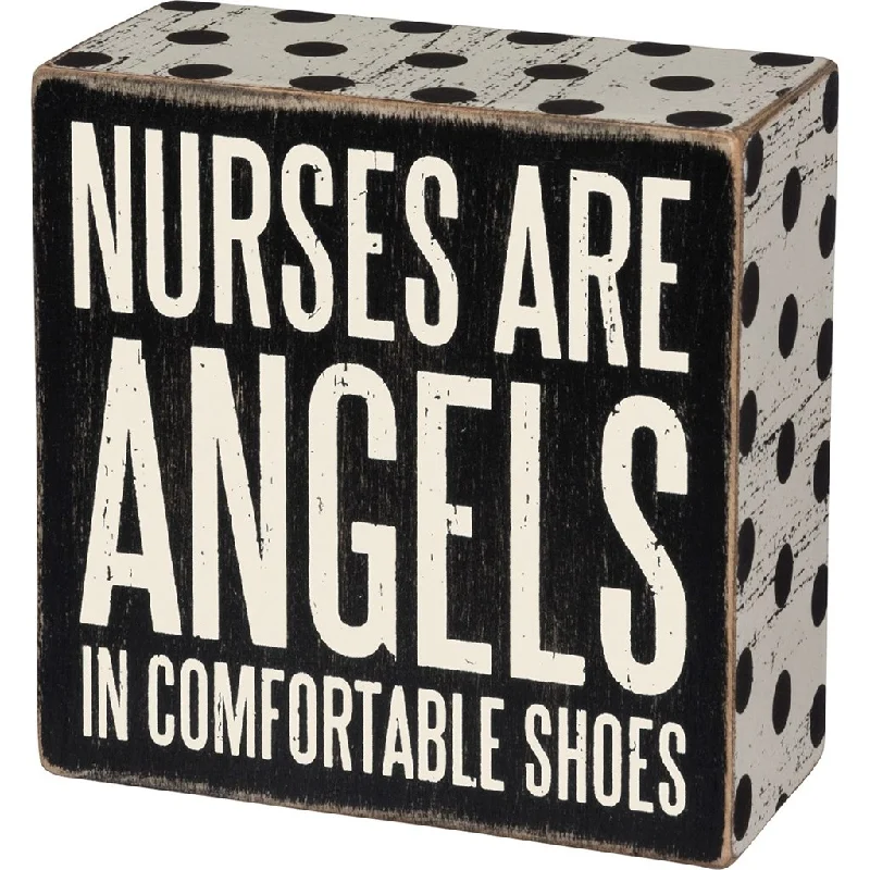 Primitives By Kathy : Nurses Are Angels Box Sign