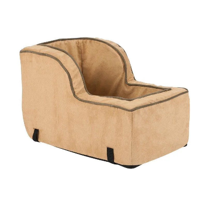 Luxury Highback Console Dog Car Seat Camel/Olive