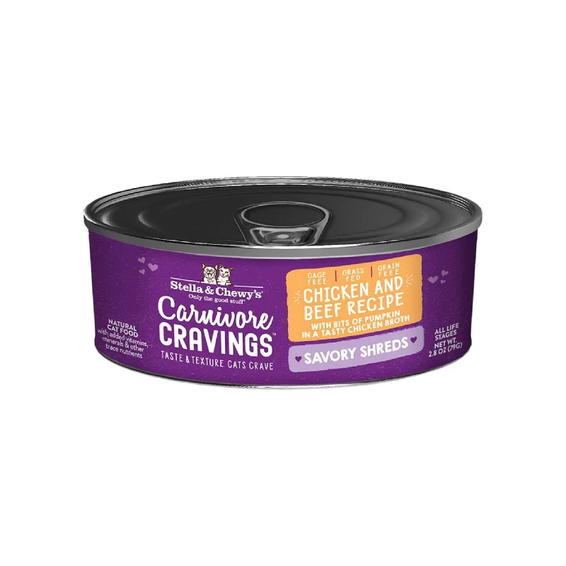 Stella & Chewy's Carnivore Cravings Savory Shreds Chicken & Beef Wet Cat Food