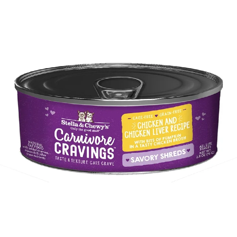 Stella & Chewy's Carnivore Cravings Savory Shreds Chicken & Chicken Liver Wet Cat Food