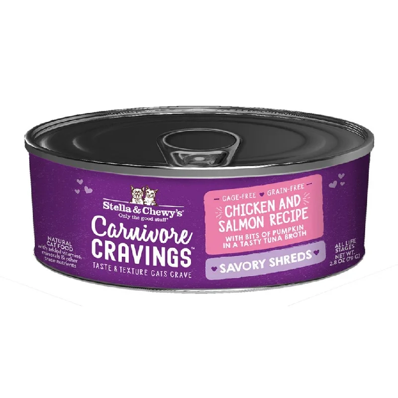 Stella & Chewy's Carnivore Cravings Savory Shreds Chicken & Salmon Wet Cat Food