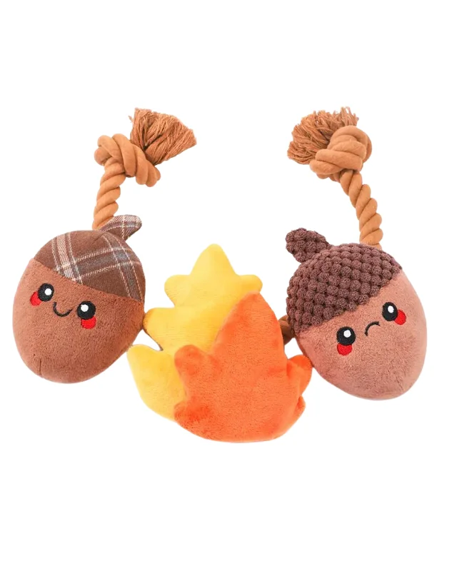 Autumn Acorn Squeaky Dog Toy