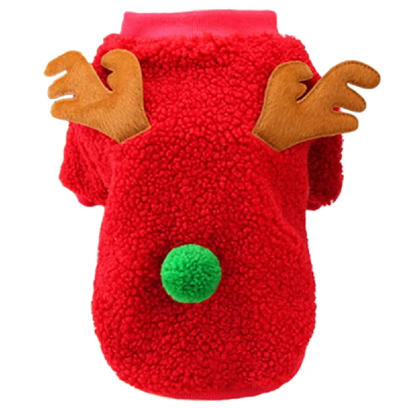 Barking Costumes - Reindeer Hoodie - Red