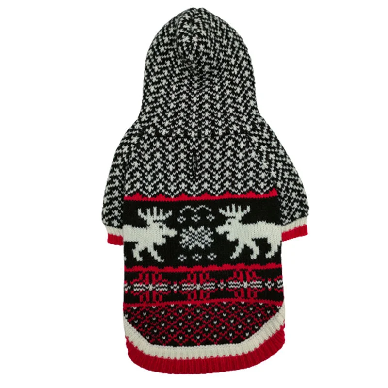 Christmas Petstop Dog Jumper - Reindeer Black