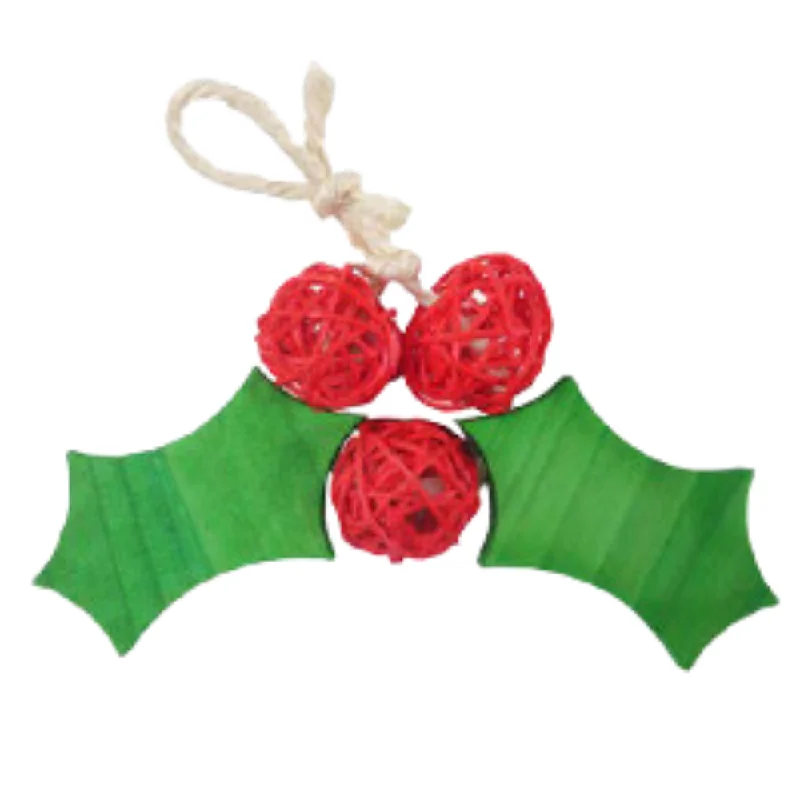 Cupid & Comet Christmas Small Pets - Wooden Holly Gnaw