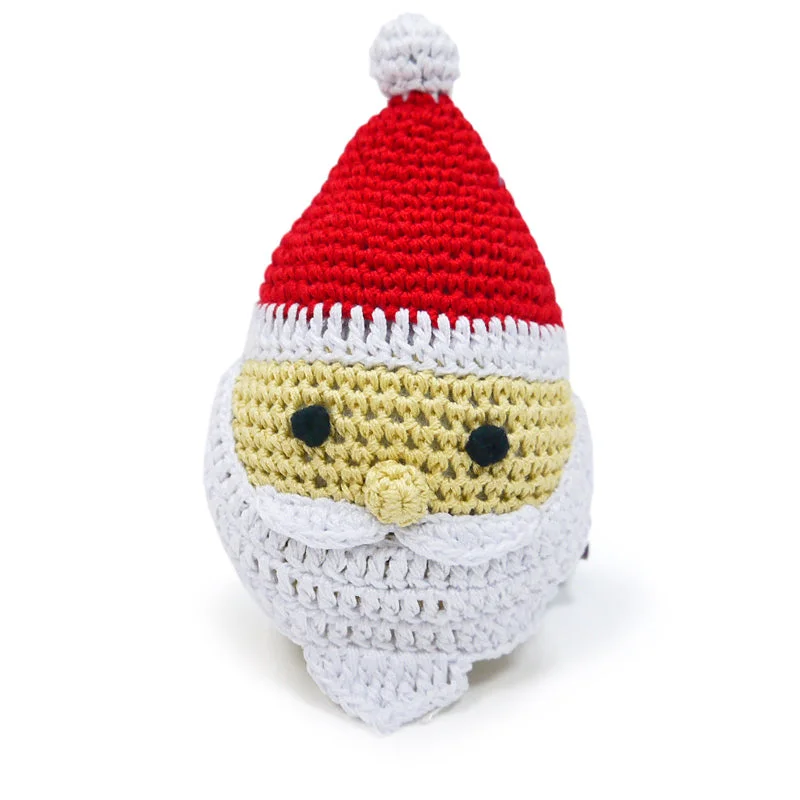 Santa Knit Crochet Squeaky Toy