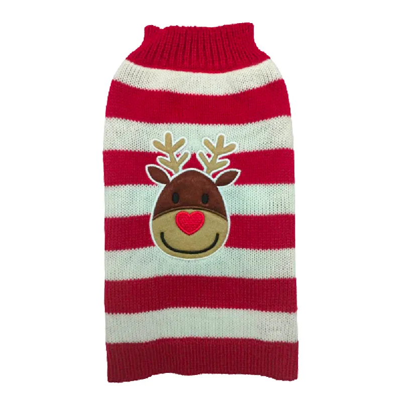 Petstop Dog Christmas Jumper - Reindeer Red