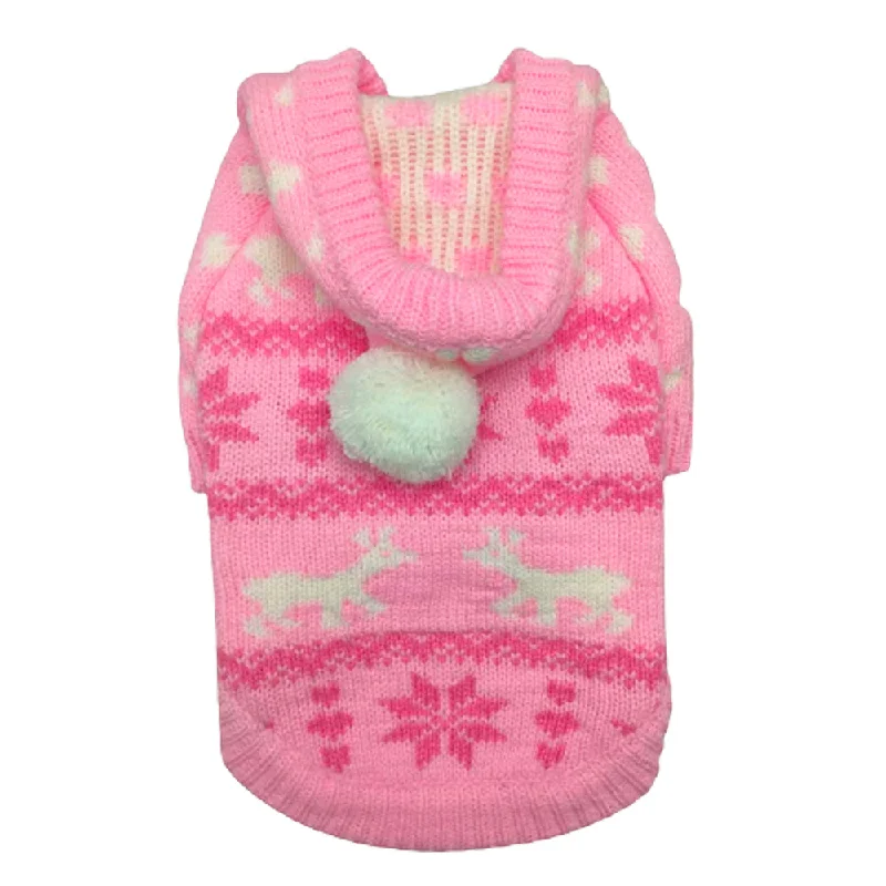 Petstop Dog Jumper - Snowflake Pink